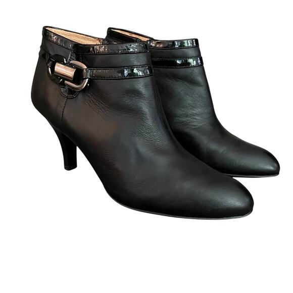 Sofft Womens Leather Ankle Booties Heels Size 10 M Belvedere 1048101 Black - Picture 2 of 10